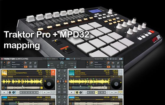 Akai MPD32 mapping for Traktor Pro