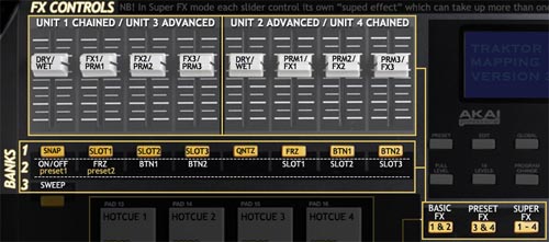 Picture of the FX controls