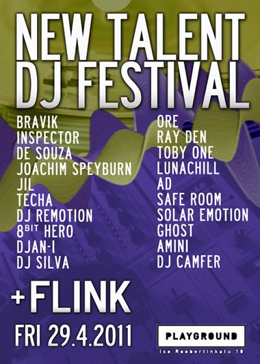 New Talent DJ festival flyer